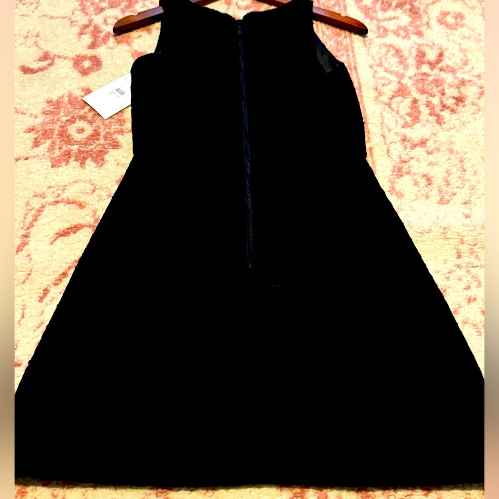 NWT - Milly A-line mini tweed dress. Black Size 4